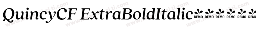 QuincyCF ExtraBoldItalic字体转换